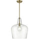 Puckette 1 Light 13.75 inch Vintage Brass Indoor Pendant Ceiling Light